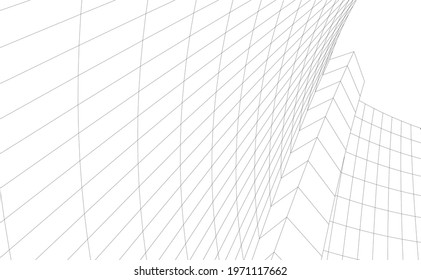 modern architecture vector 3d illustration