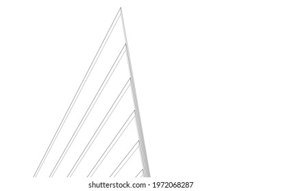 modern architecture vector 3d illustration