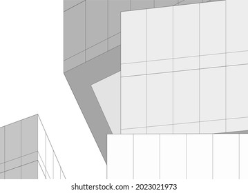 modern architecture vector 3d illustration