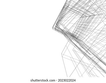 modern architecture vector 3d illustration