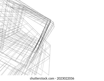 modern architecture vector 3d illustration