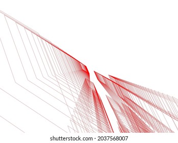 modern architecture vector 3d illustration