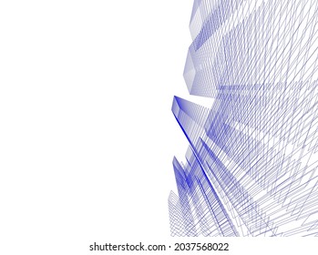 modern architecture vector 3d illustration