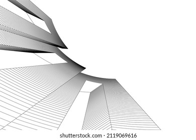 Modern architecture vector 3d illustration
