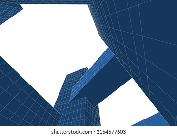 Modern architecture vector 3d illustration