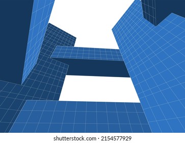 Modern architecture vector 3d illustration