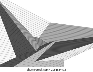 Modern architecture vector 3d illustration
