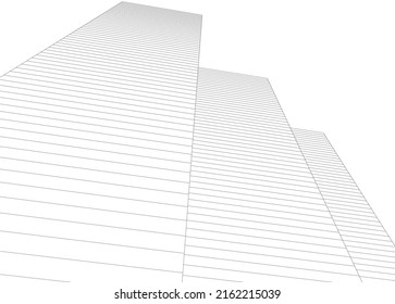 Modern architecture vector 3d illustration