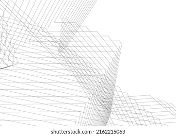 Modern architecture vector 3d illustration
