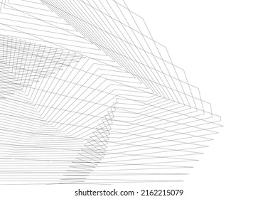 Modern architecture vector 3d illustration