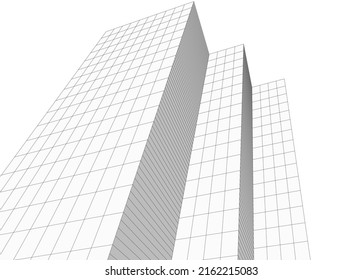 Moderne Architektur, Vektorgrafik 3D