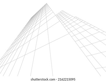 Modern architecture vector 3d illustration