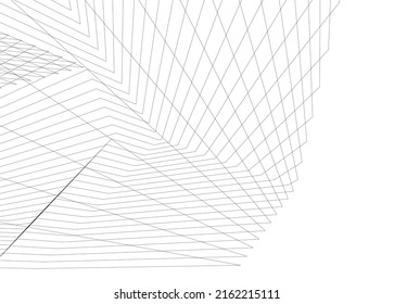 Ilustración vectorial 3d de arquitectura moderna