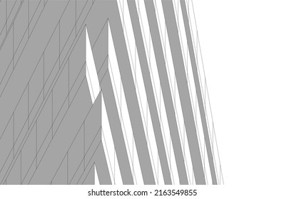 Modern architecture vector 3d illustration