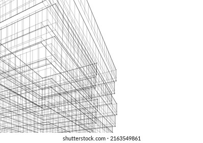 Moderne Architektur, Vektorgrafik 3D