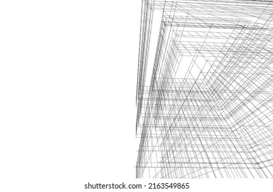 Modern architecture vector 3d illustration