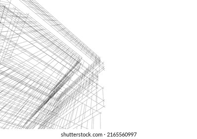 Modern architecture vector 3d illustration