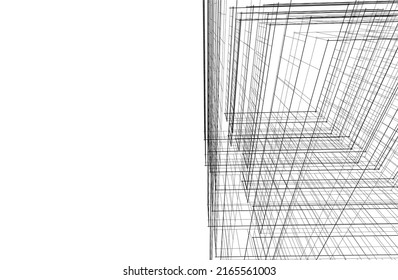 Modern architecture vector 3d illustration