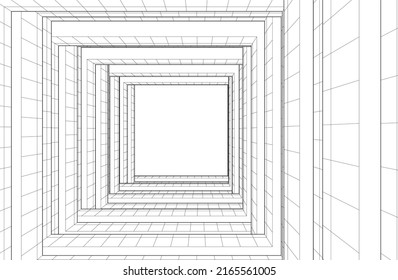 Modern architecture vector 3d illustration
