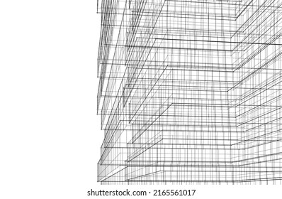 Modern architecture vector 3d illustration