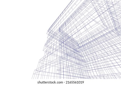 Modern architecture vector 3d illustration