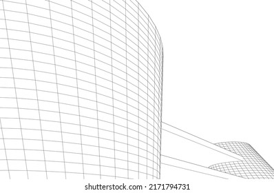 Modern architecture vector 3d illustration