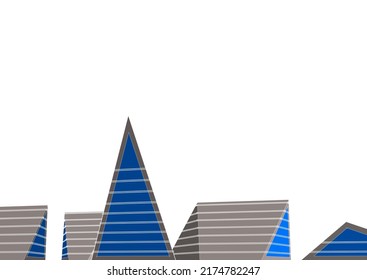 Modern architecture vector 3d illustration