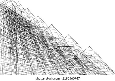 Modern architecture vector 3d illustration