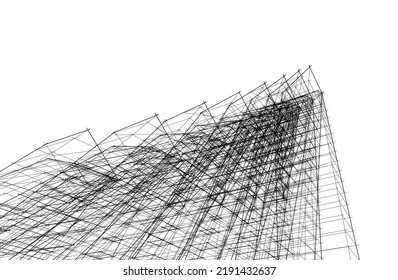 Modern architecture vector 3d illustration