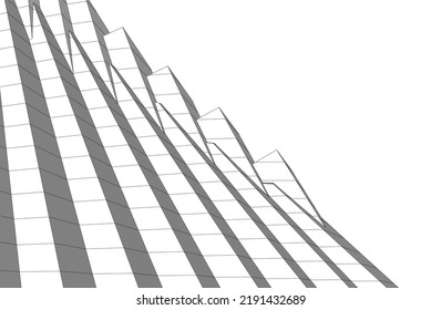 Modern architecture vector 3d illustration