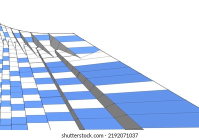 Modern architecture vector 3d illustration
