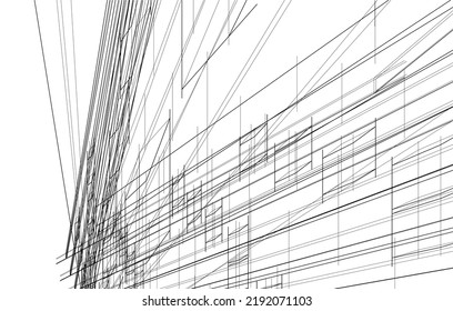 Modern architecture vector 3d illustration