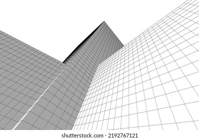 Modern architecture vector 3d illustration