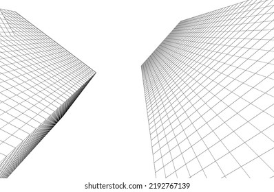 Modern architecture vector 3d illustration