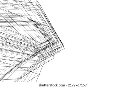Modern architecture vector 3d illustration