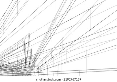 Modern architecture vector 3d illustration