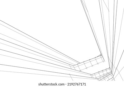 Modern architecture vector 3d illustration