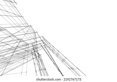Modern architecture vector 3d illustration