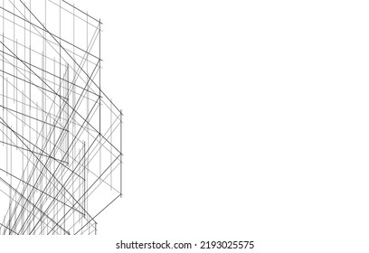 Moderne Architektur, Vektorgrafik 3D