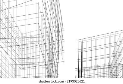 Modern architecture vector 3d illustration