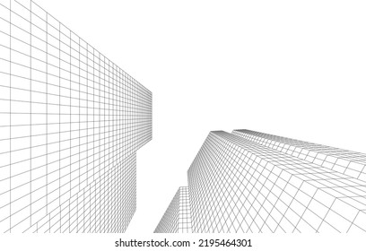 Moderne Architektur, Vektorgrafik 3D