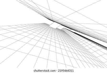 Modern architecture vector 3d illustration