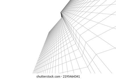 Modern architecture vector 3d illustration
