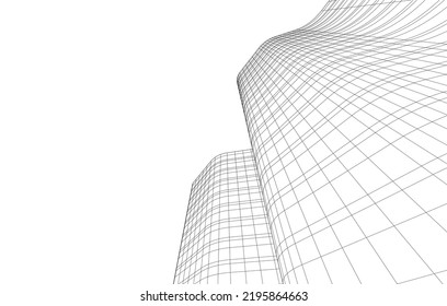 Moderne Architektur, Vektorgrafik 3D