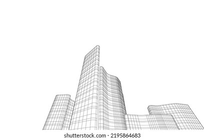Moderne Architektur, Vektorgrafik 3D