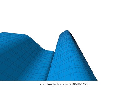 Modern architecture vector 3d illustration