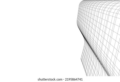 Modern architecture vector 3d illustration