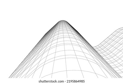 Modern architecture vector 3d illustration