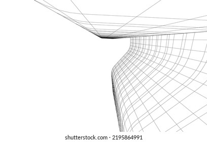 Modern architecture vector 3d illustration