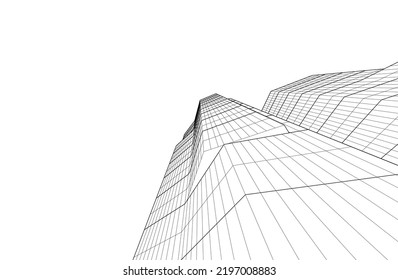 Modern architecture vector 3d illustration